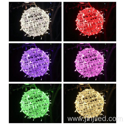 Decorative Outdoor Rattan Ball Lamp